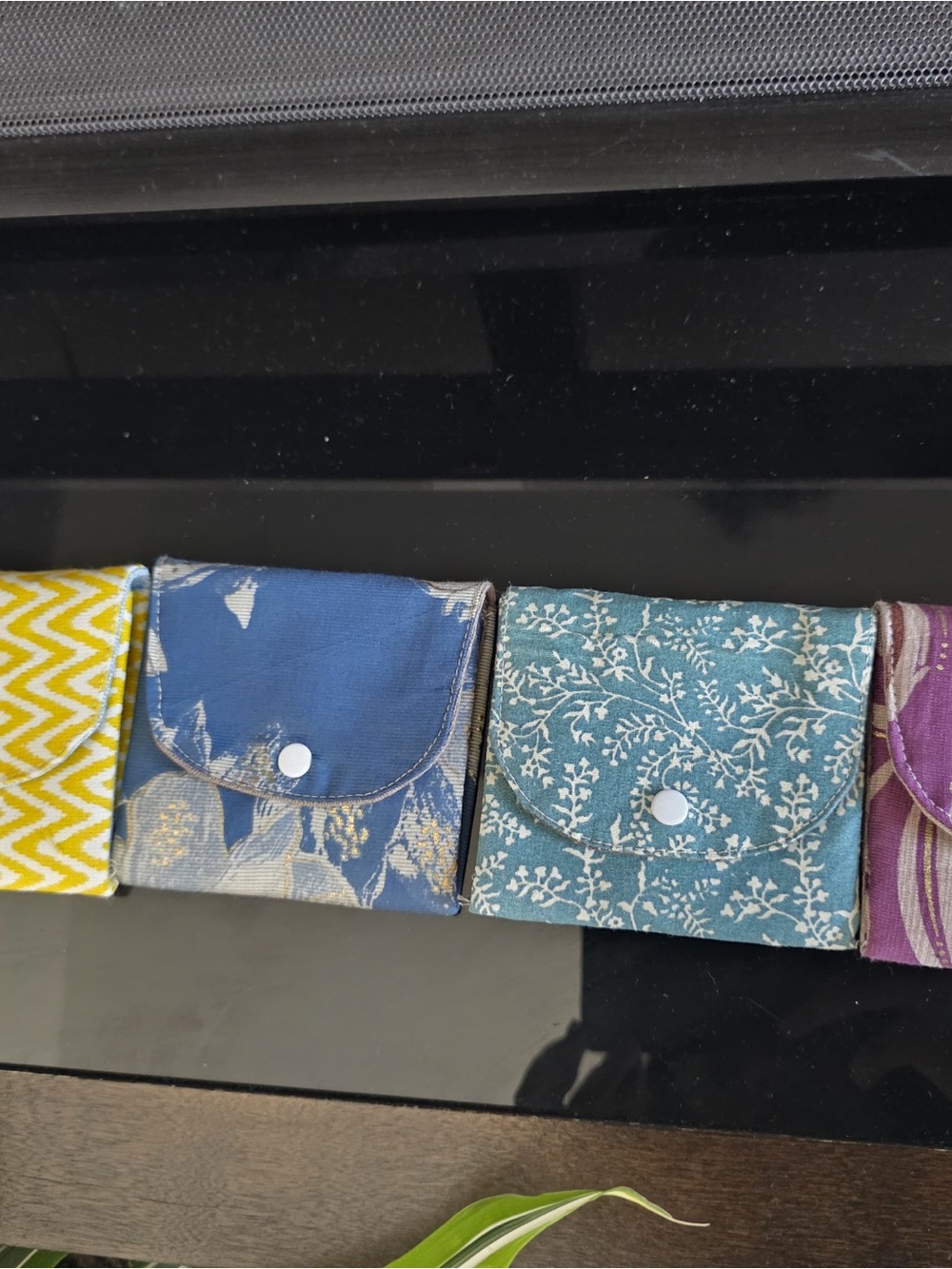 Blue Floral Fold-Over Women's Travel Wallet